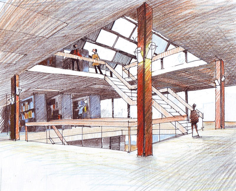 Option A - Artists Impression of Library Interior 