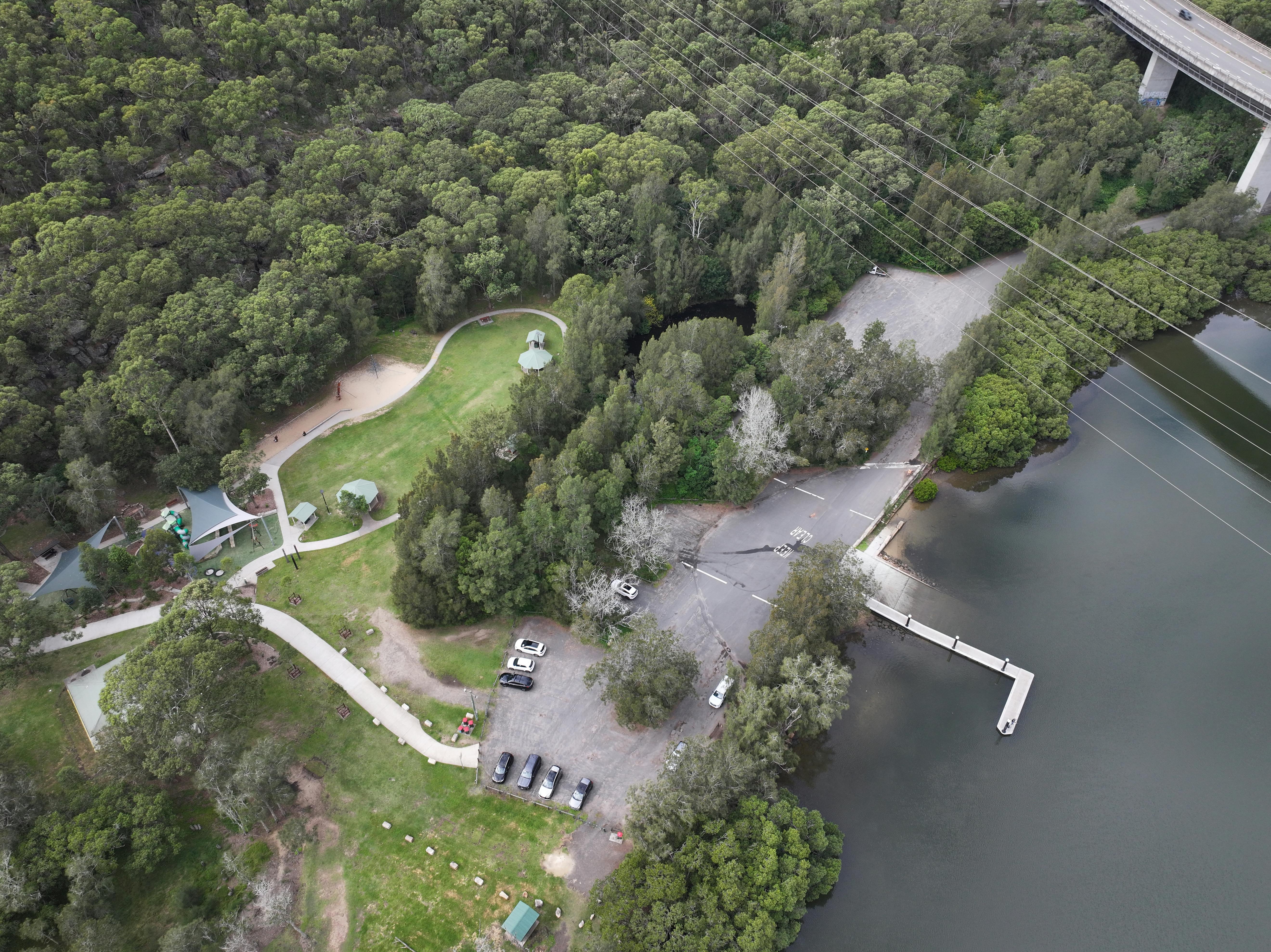 Car park and reserve aerial
