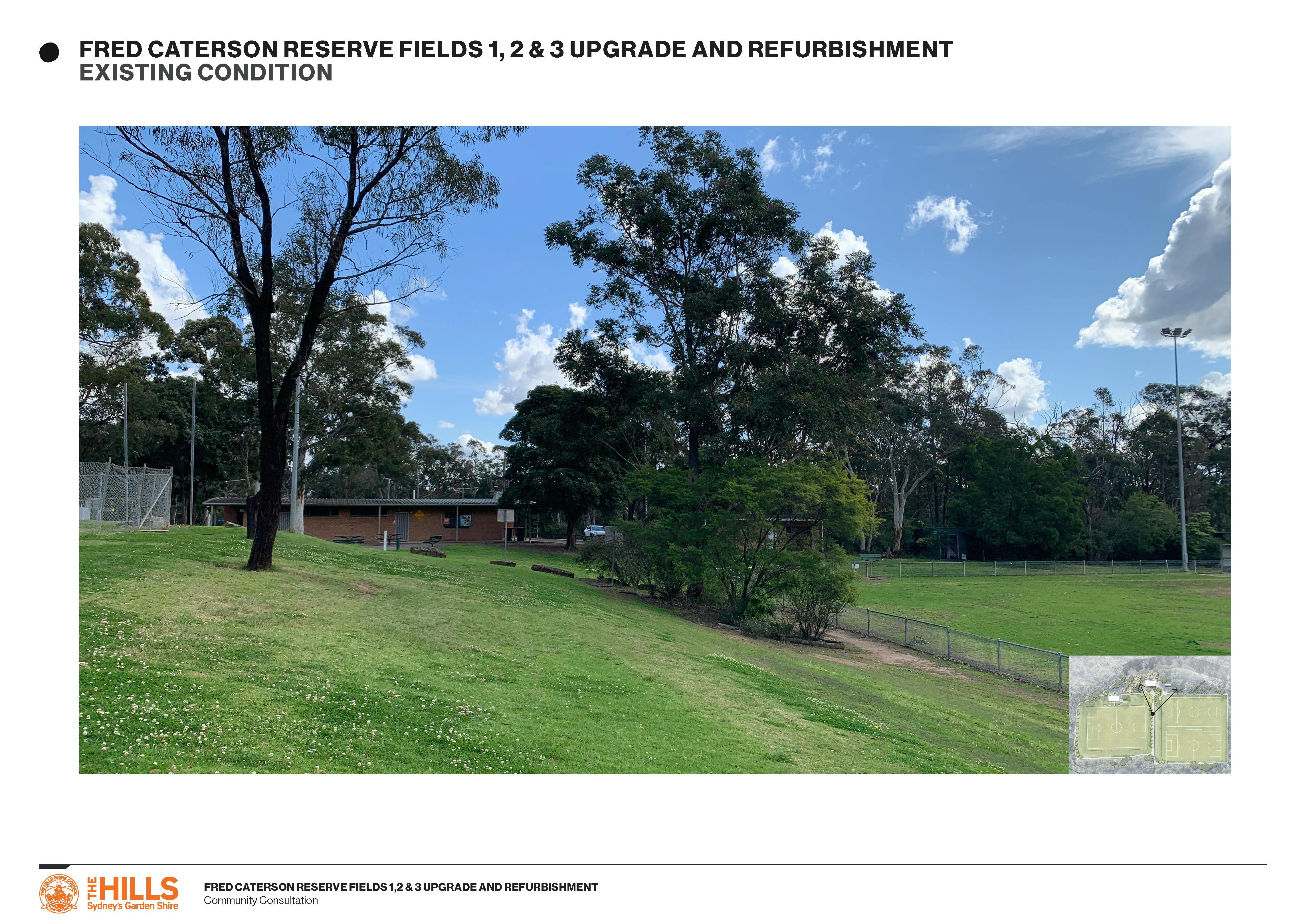 Existing condition of the open space area.