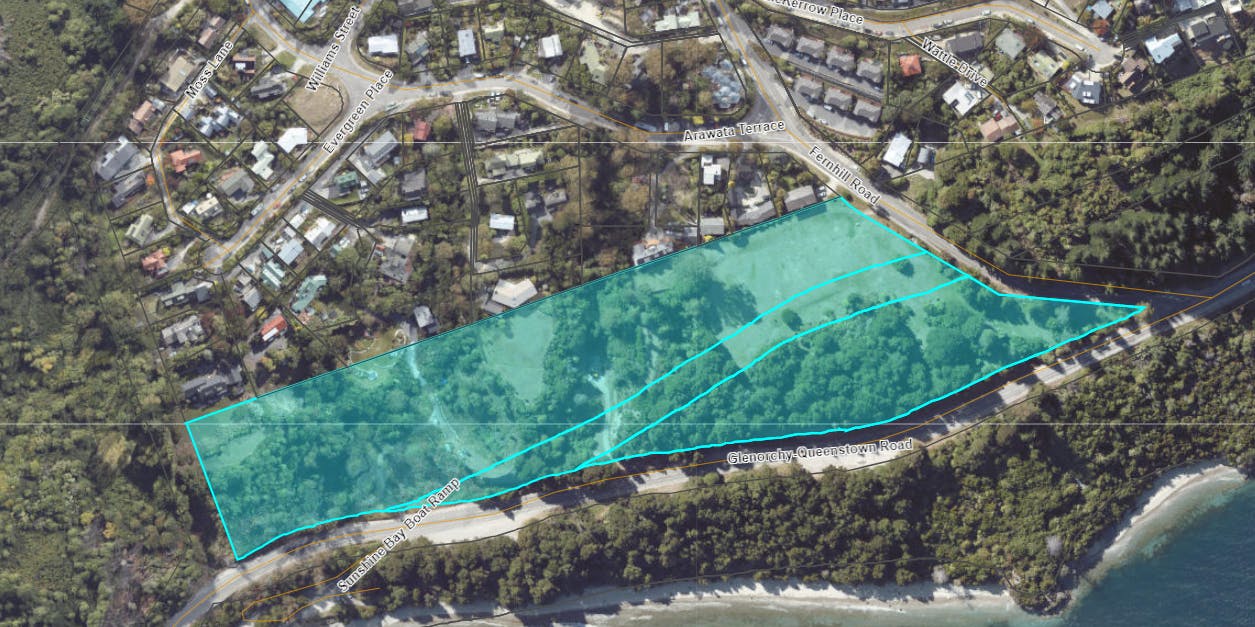 Sunshine Bay Reserve boundary.