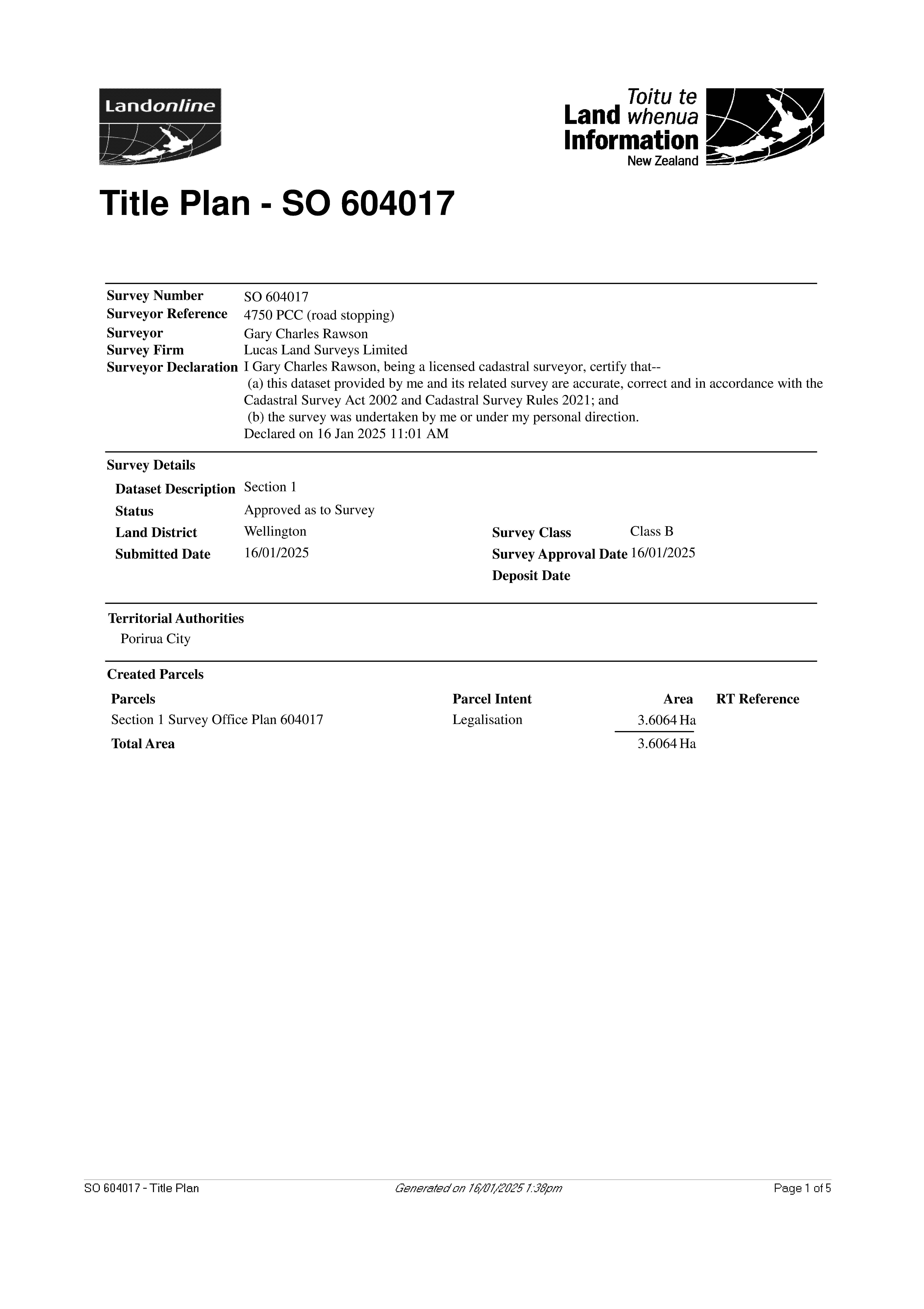 Title plan