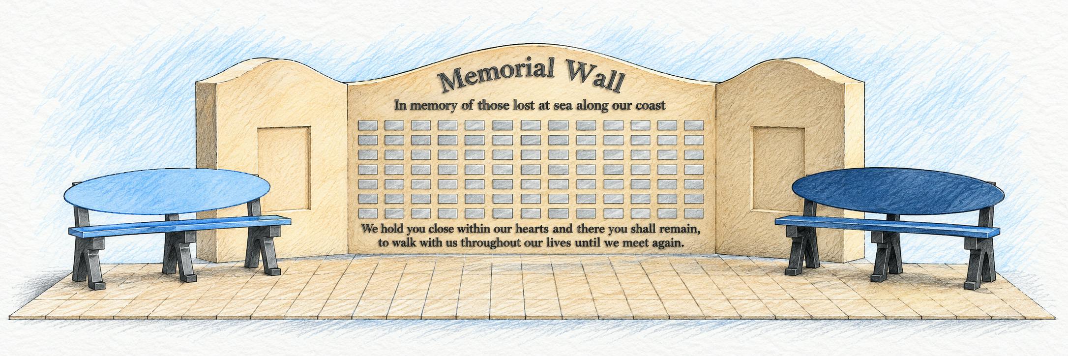 Memorial Wall Front View