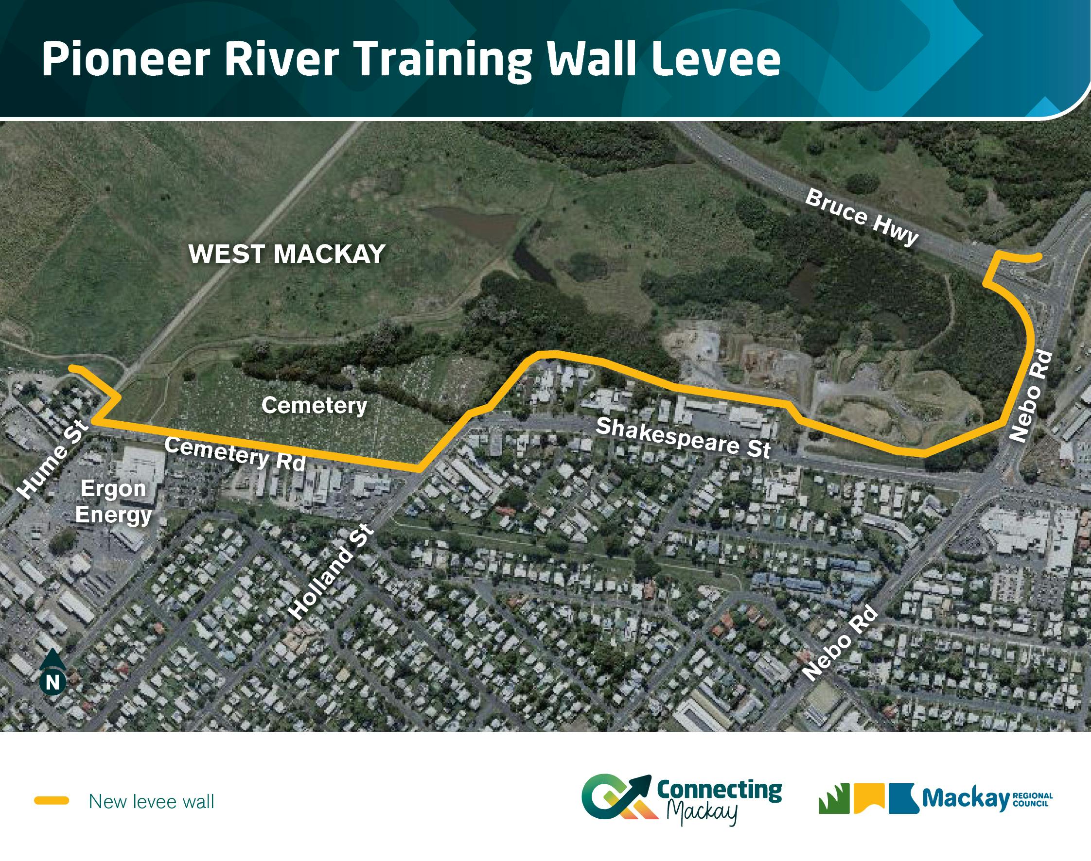 Pioneer River training wall levee map.jpg