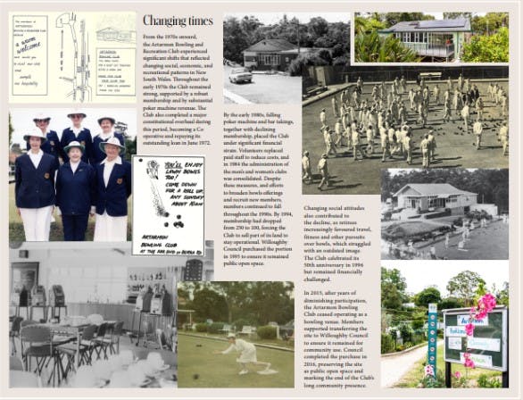 Changing times information panel