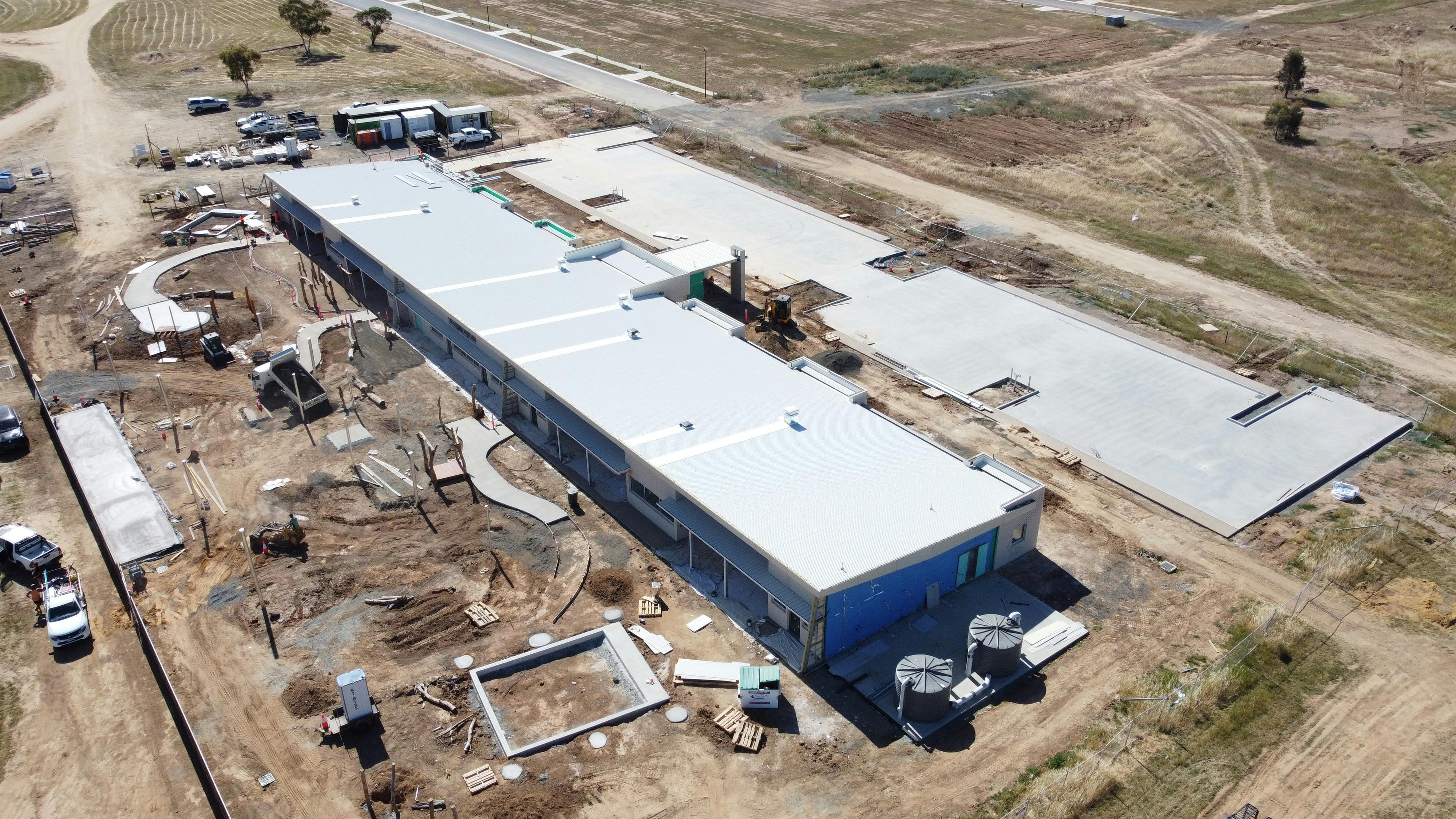 Aerial photo of the Moama Preschool site Oct 2023