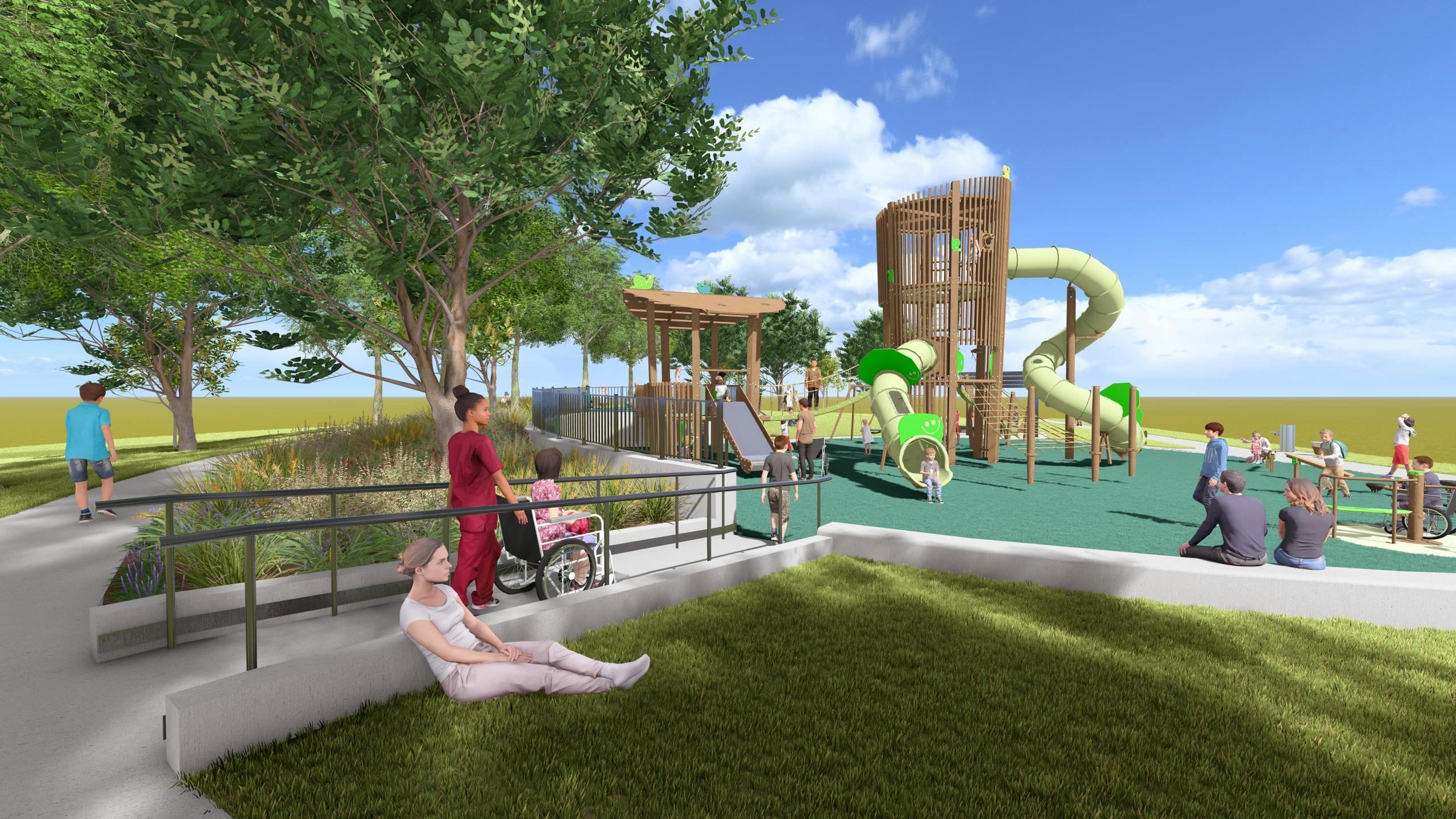 Image of all-abilities playground. *Images are for illustrative purposes only and subject to change.
