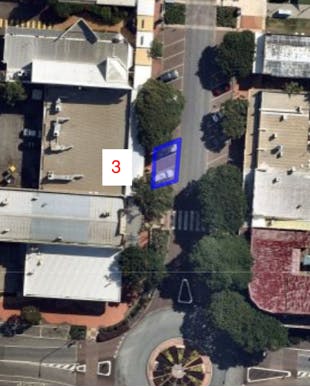 Allocated spaces at southern end of Bloomfield Street - three spaces approximately in front of Bloomfield Street News