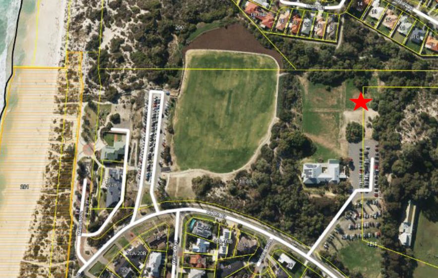 Aerial view of proposed site