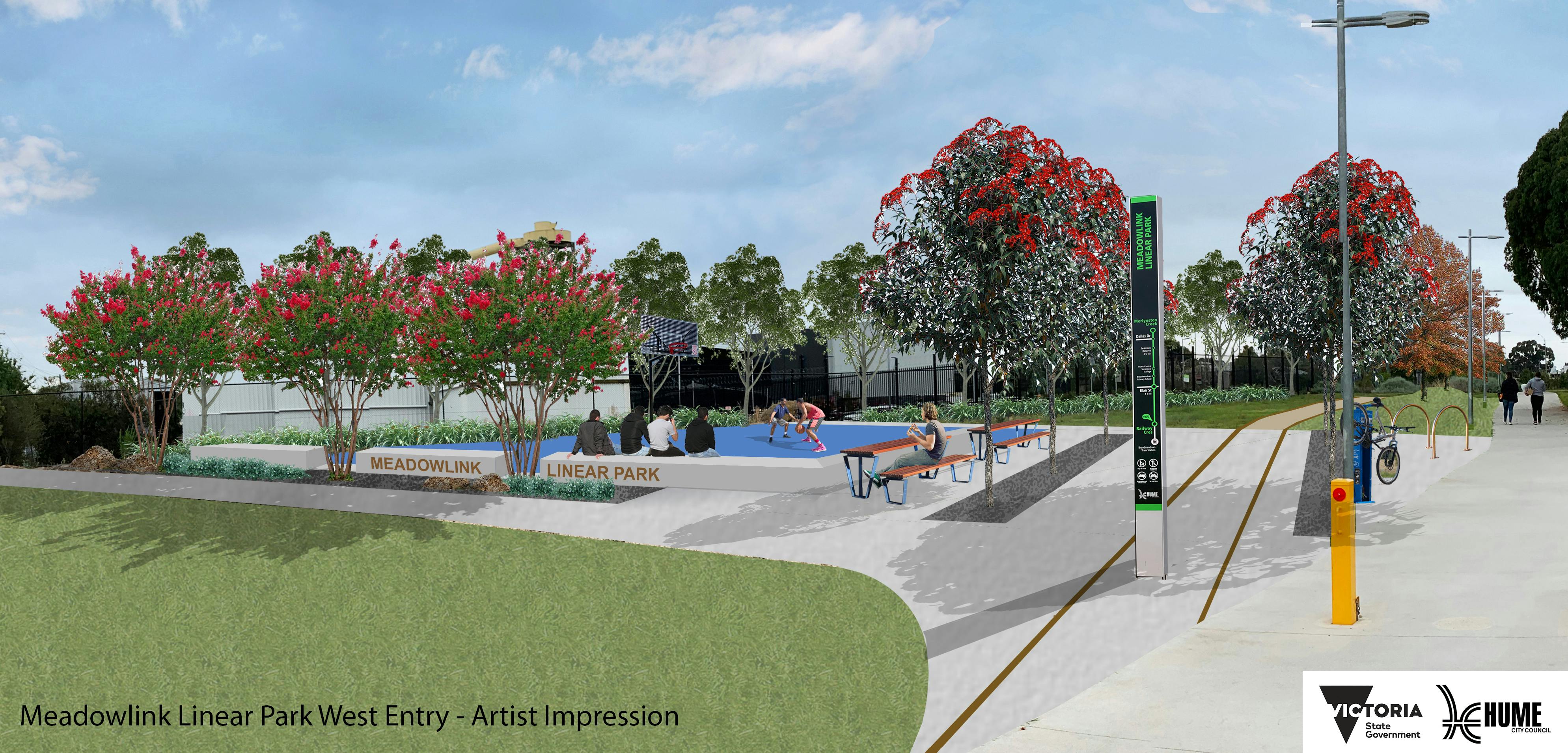 Meadowlink West Entry Landscape Artist impression