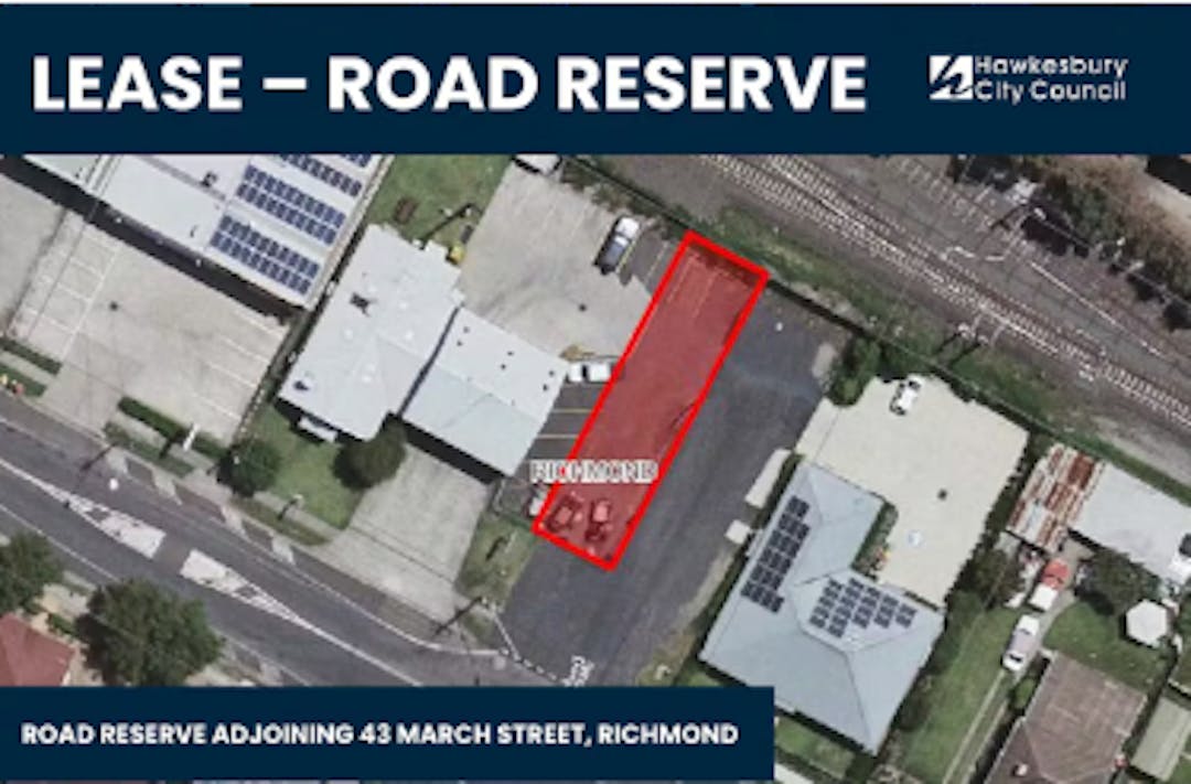 Birds Eye View of 43 March Street Richmond with Road Reserve highlighted