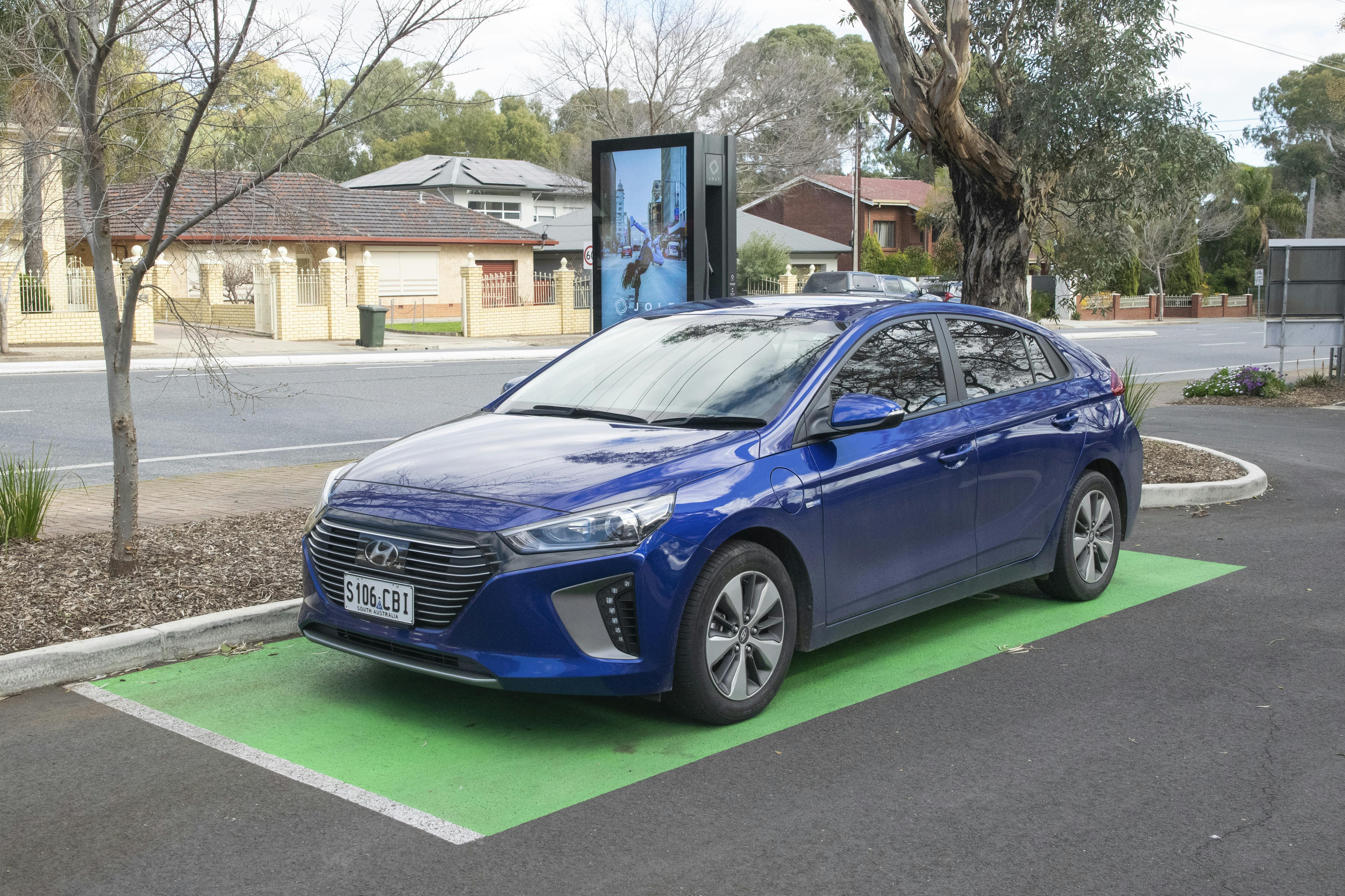 JOLT electric vehicle charging station on Montacute Rd Campbelltown, one of five within the Council area