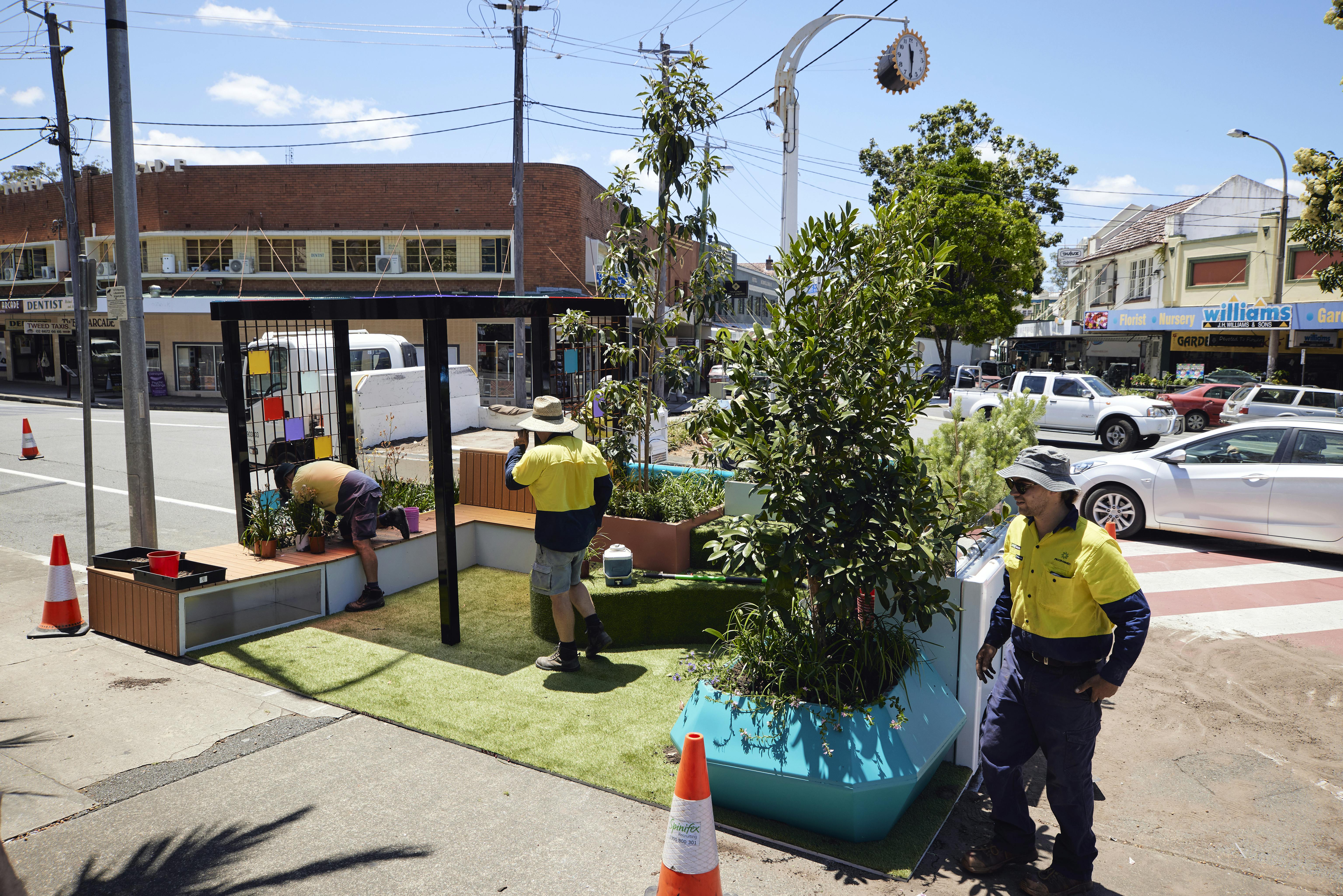 Queen Street parklet planting almost done