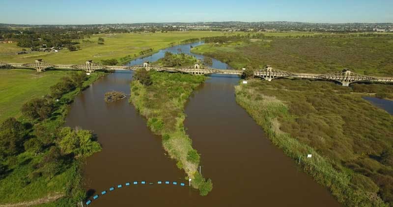Aerial image of the Ovoid Sewer Aqueduct