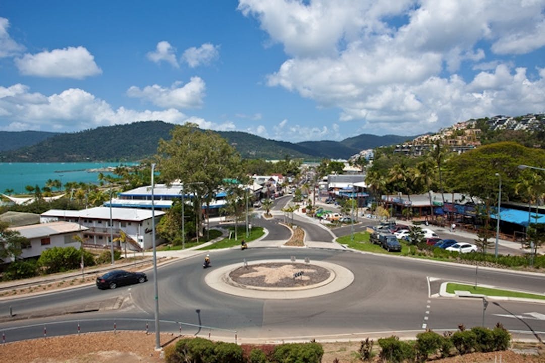 Southern facing shot of Airlie Beach.