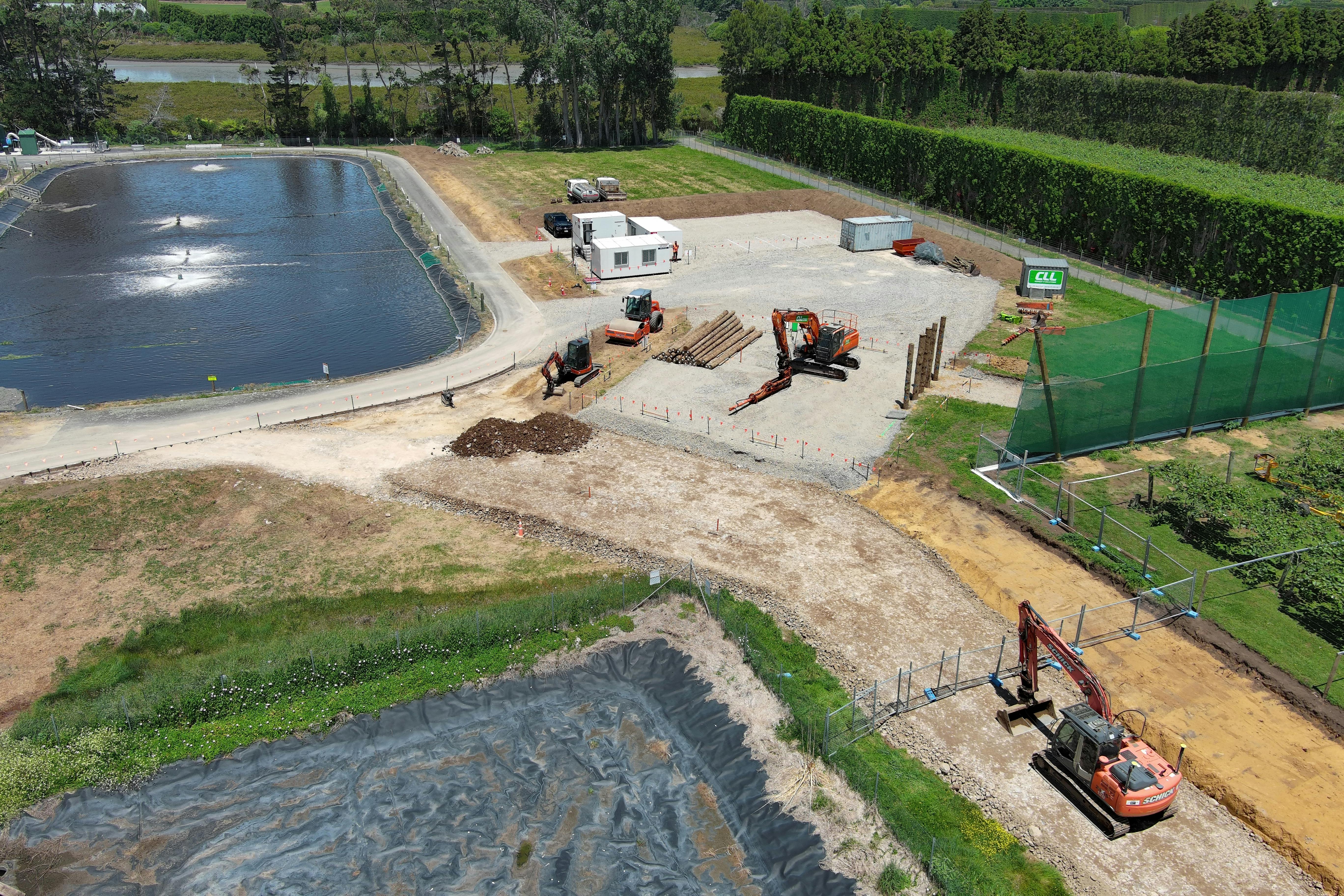 Katikati Wastewater treatment plant aerial