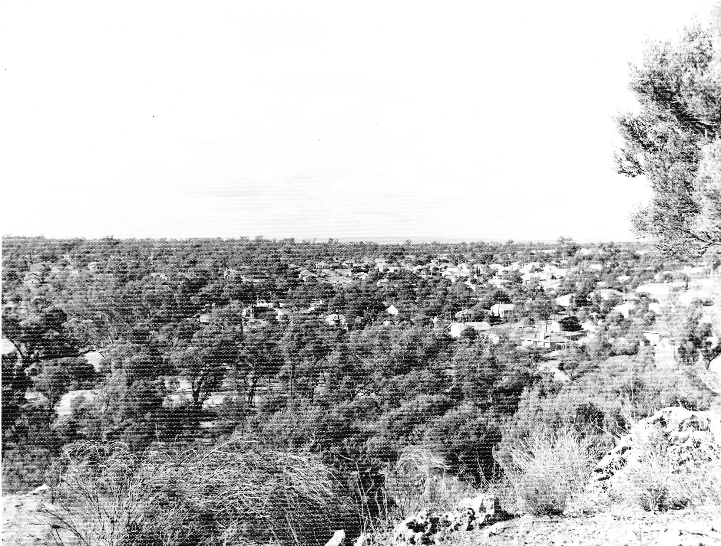 View from Chalk Hill Lookout looking east to Kwinana townsite (April 1970).jpg