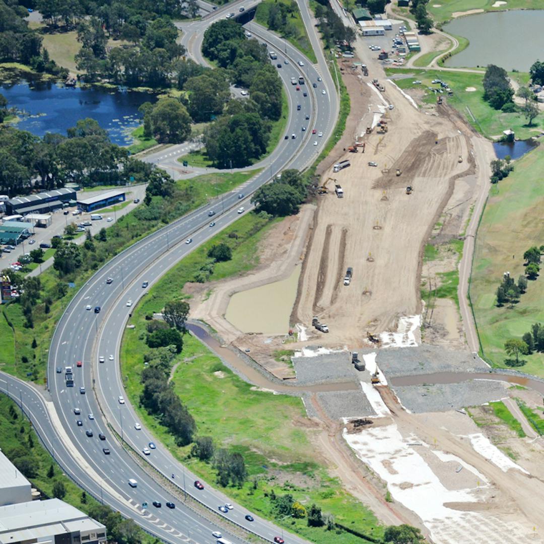 Roadworks on the Gateway Motorway