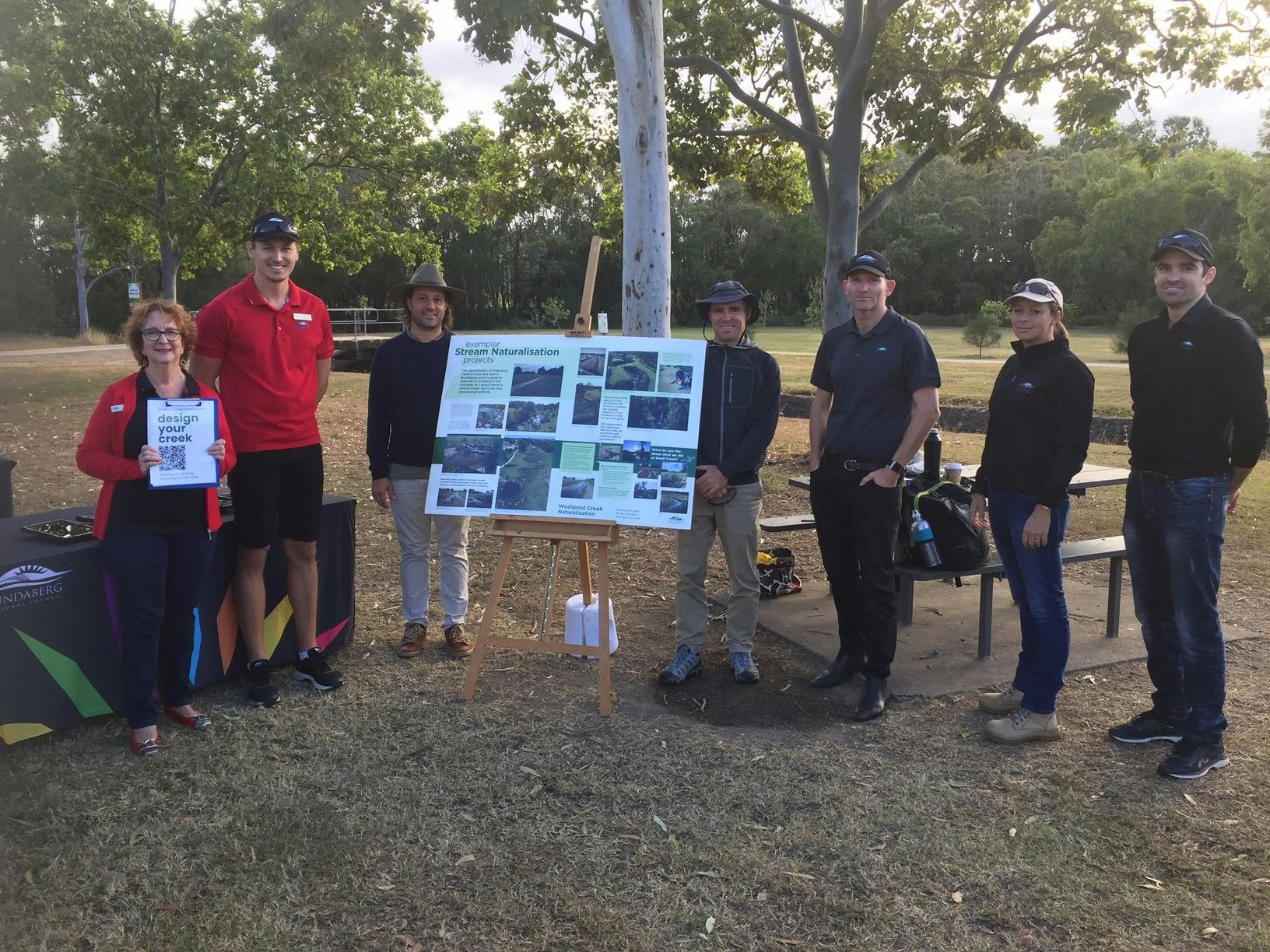 The Council and Alluvium team at the Design your Creek session Saturday 22 May 2021