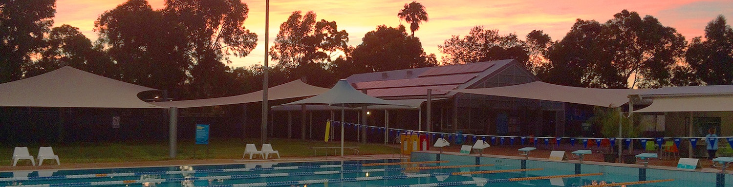 Sunrise at the Unley Swimming Centre