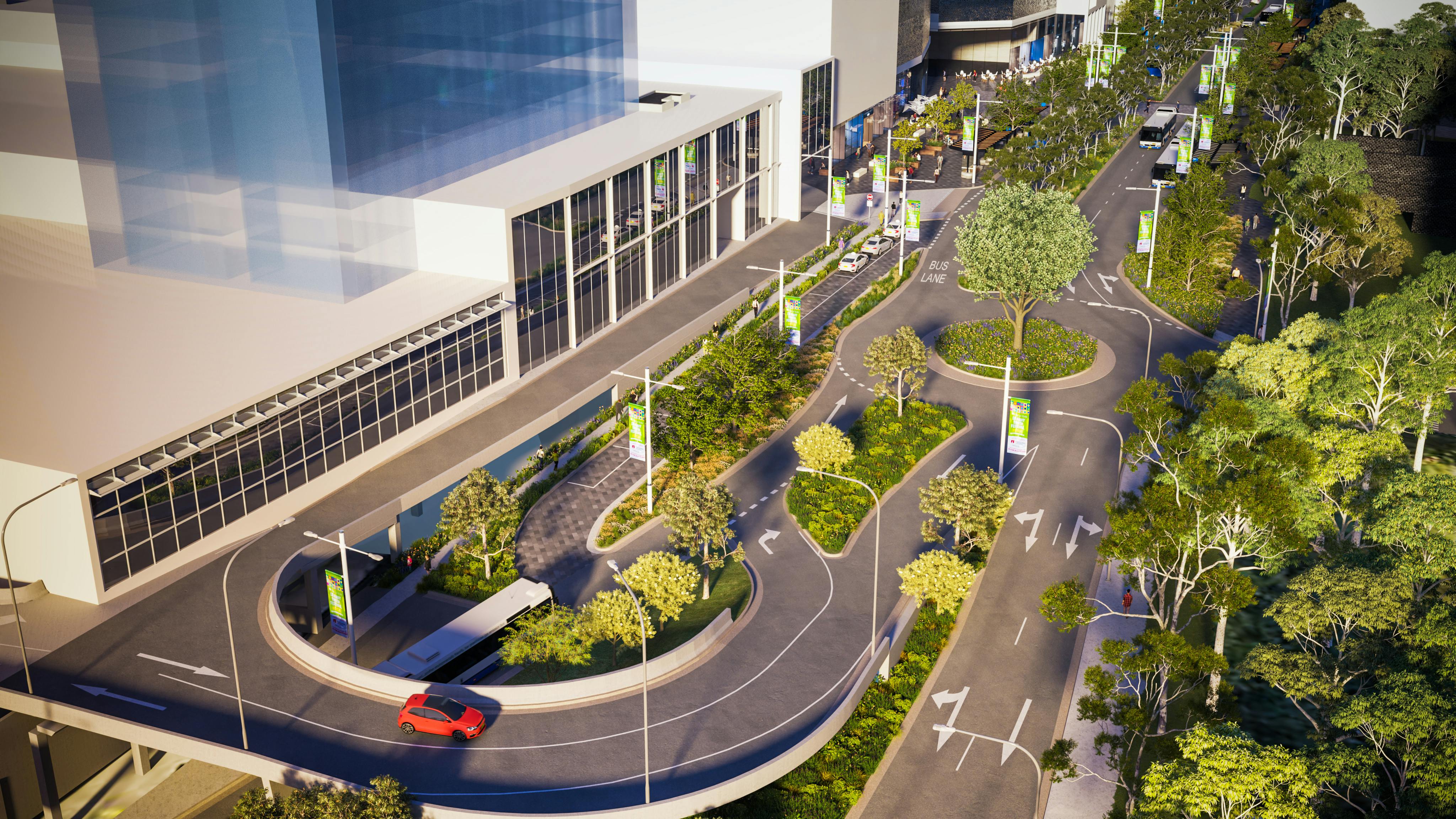 Herring Road and Innovation Drive, looking north