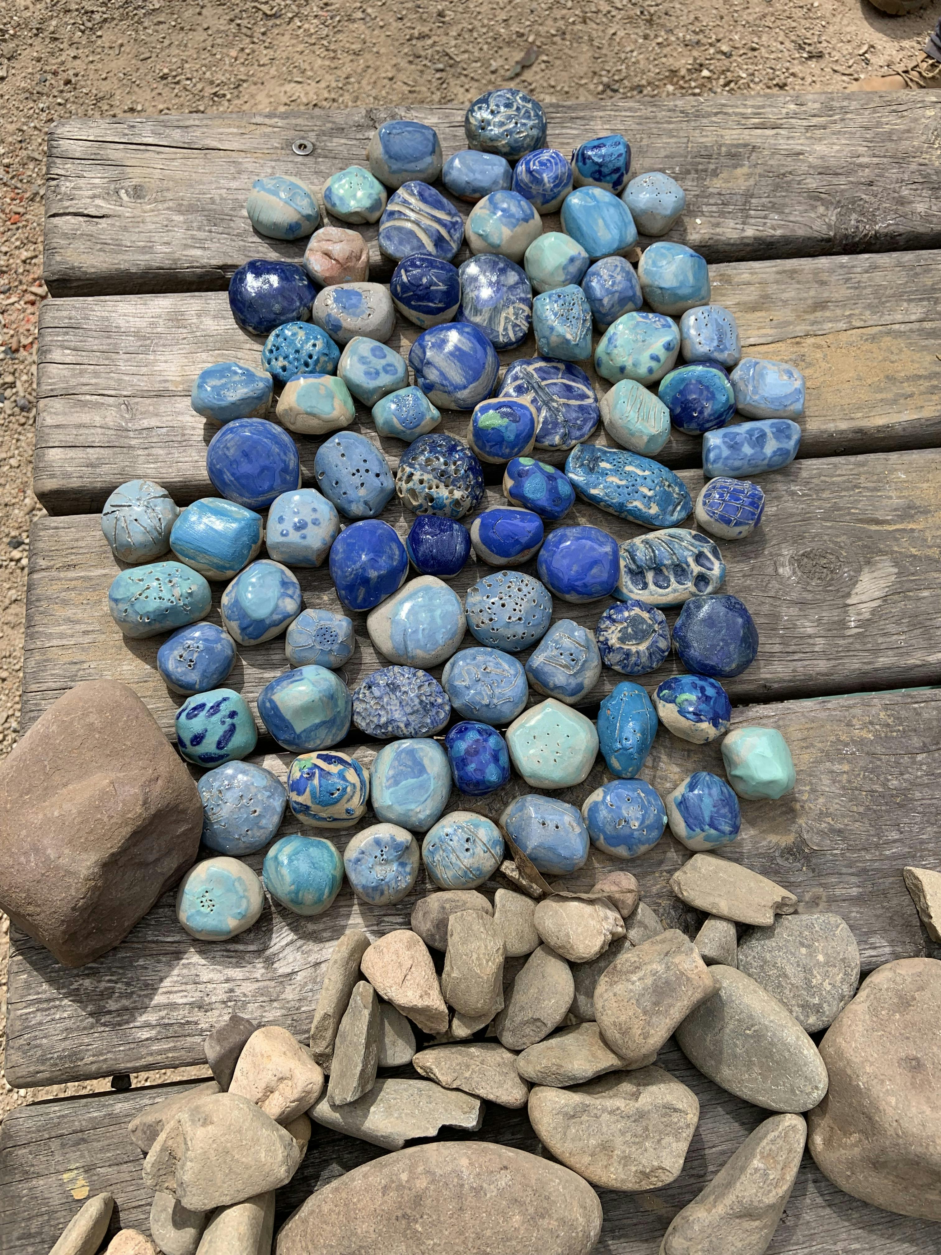 Ceramic handmade pebbles