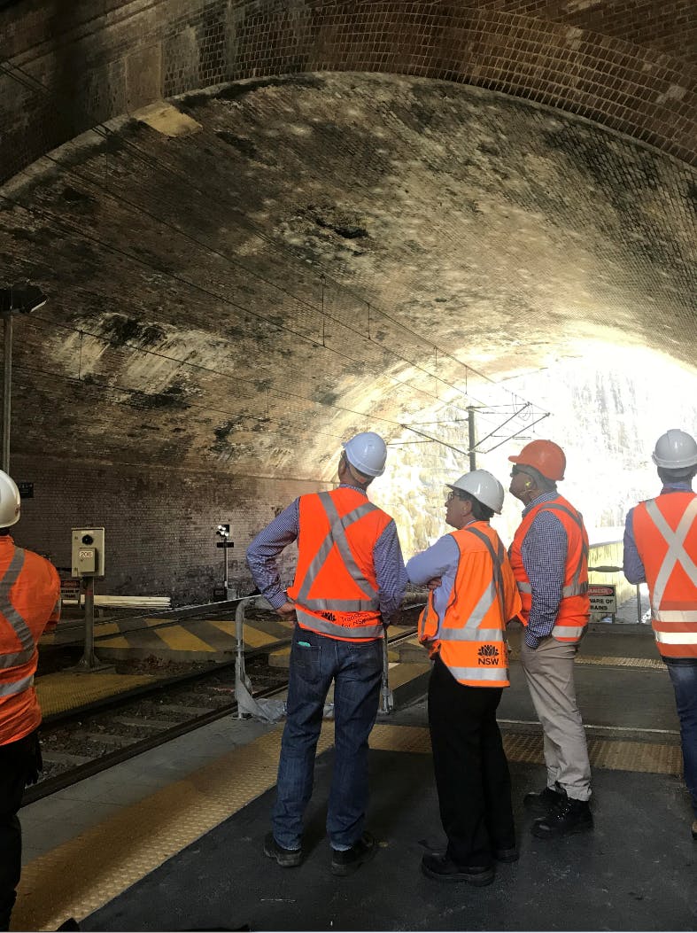 Light rail tunnel inspection