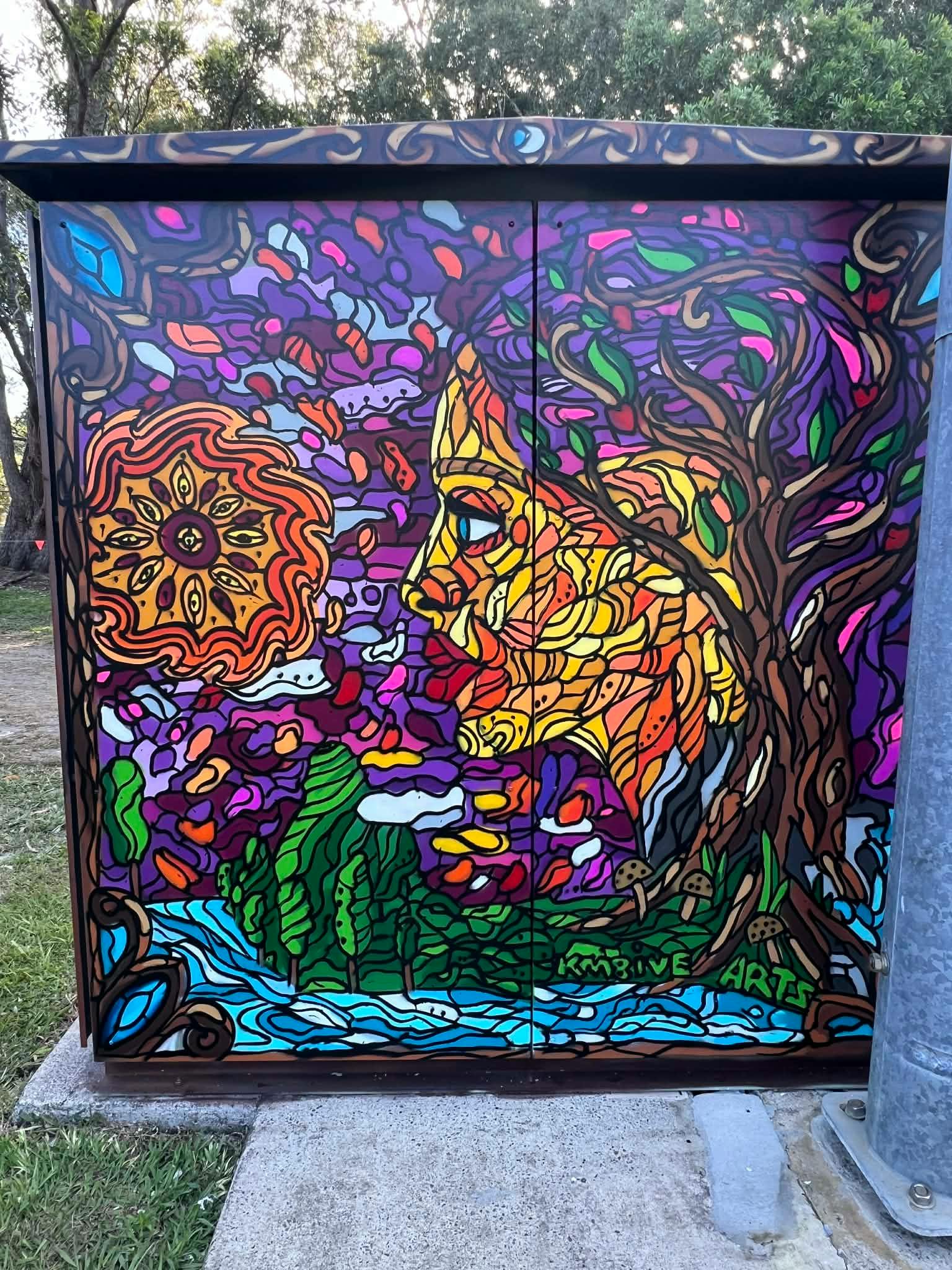 A beautiful mosaic mural