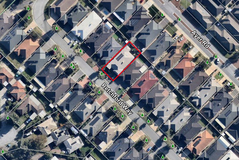 Subject site shown in red