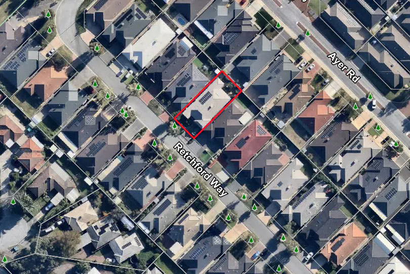 Subject site shown in red