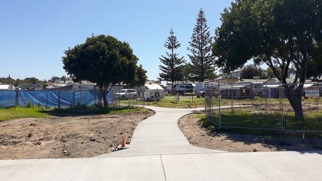 Pathway connection to the caravan park.