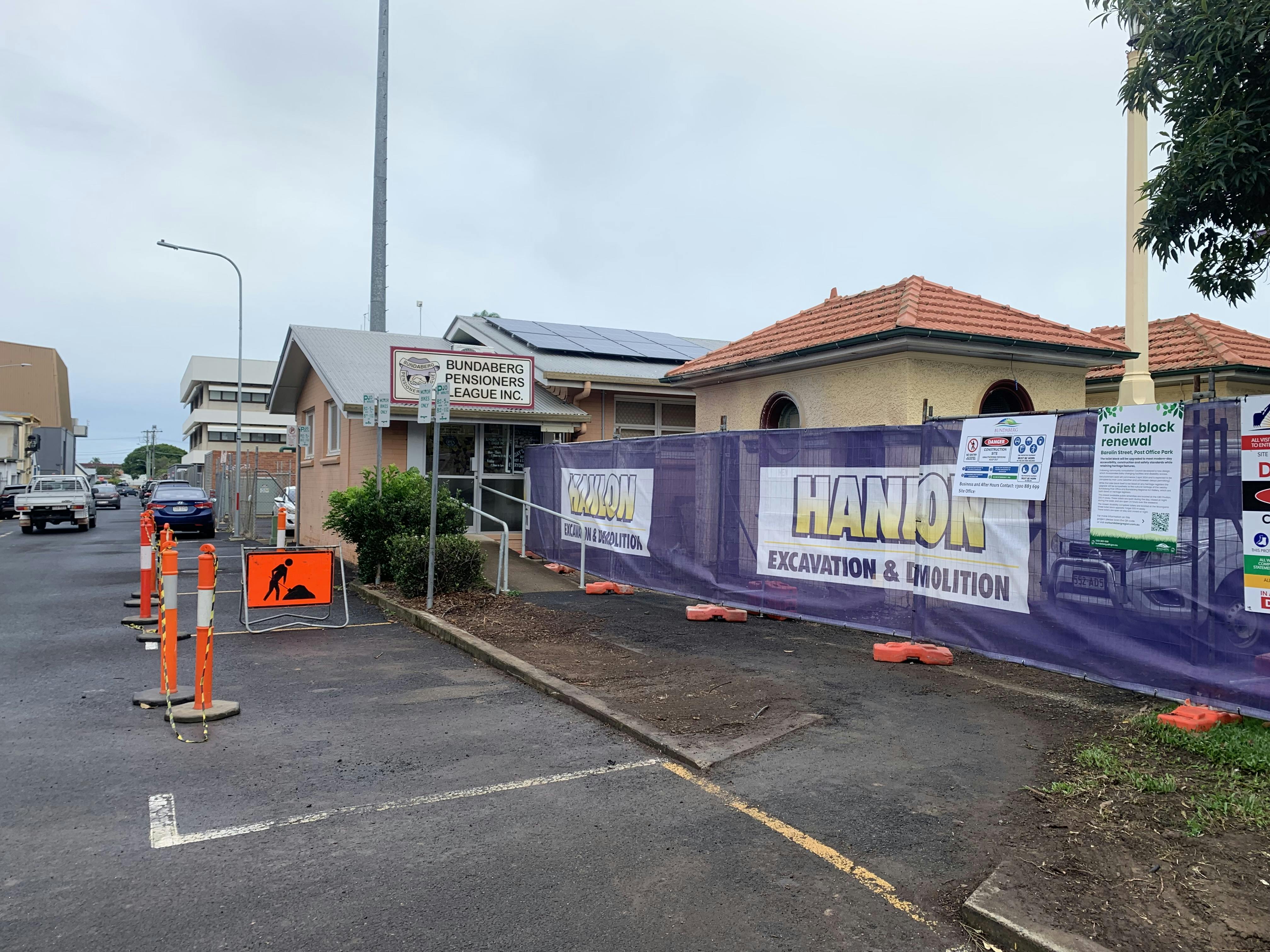 Access into the Bundaberg Pensioners League Inc. on Post Office Lane