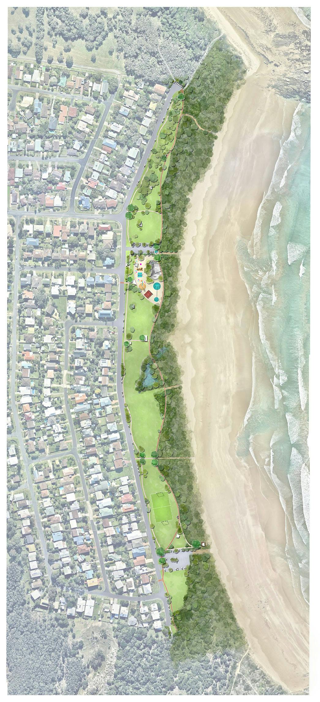 Sandy Beach Reserve Masterplan Vertical