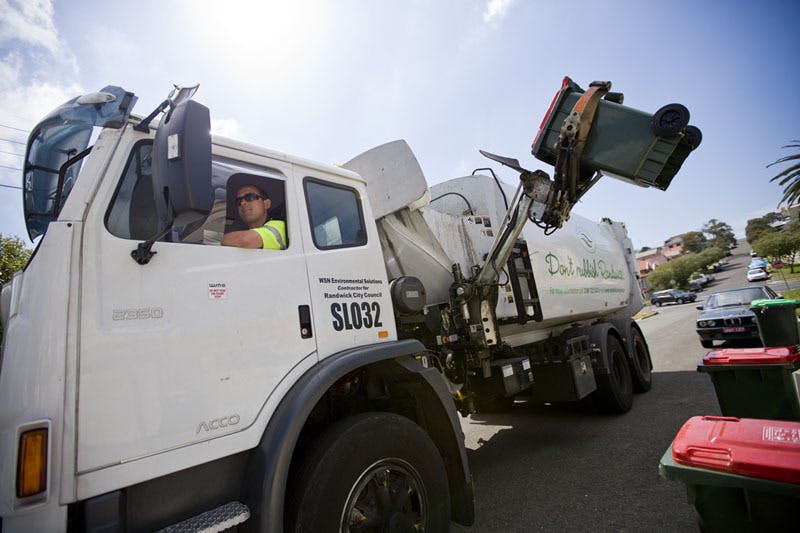 Council's waste services in action