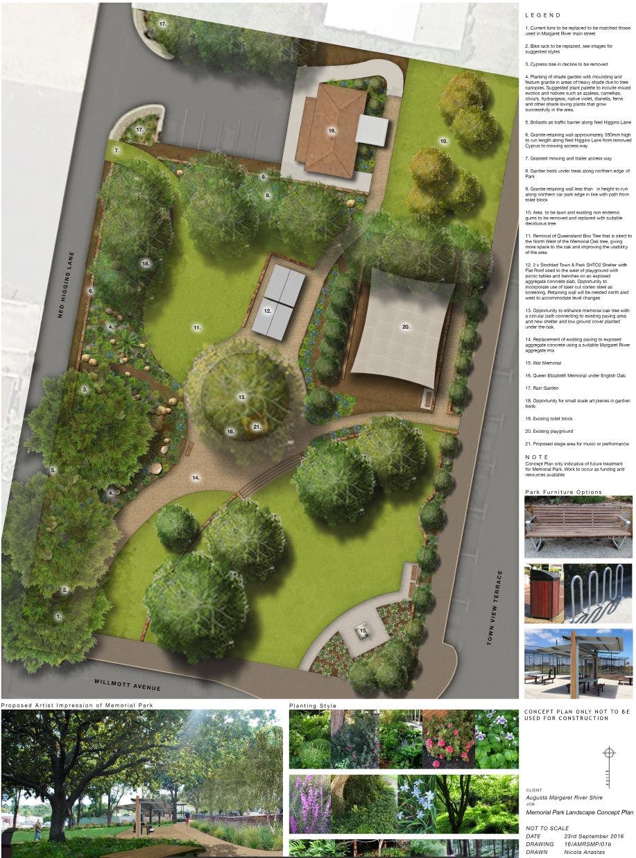 Concept Plan for Memorial Park