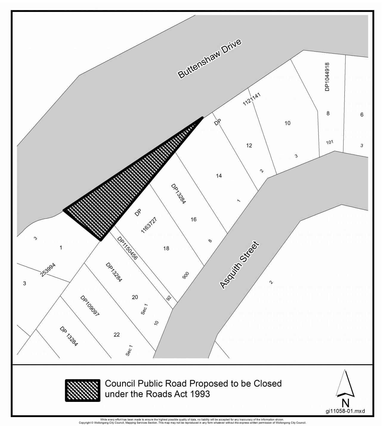 Proposed part closure of Buttenshaw Road