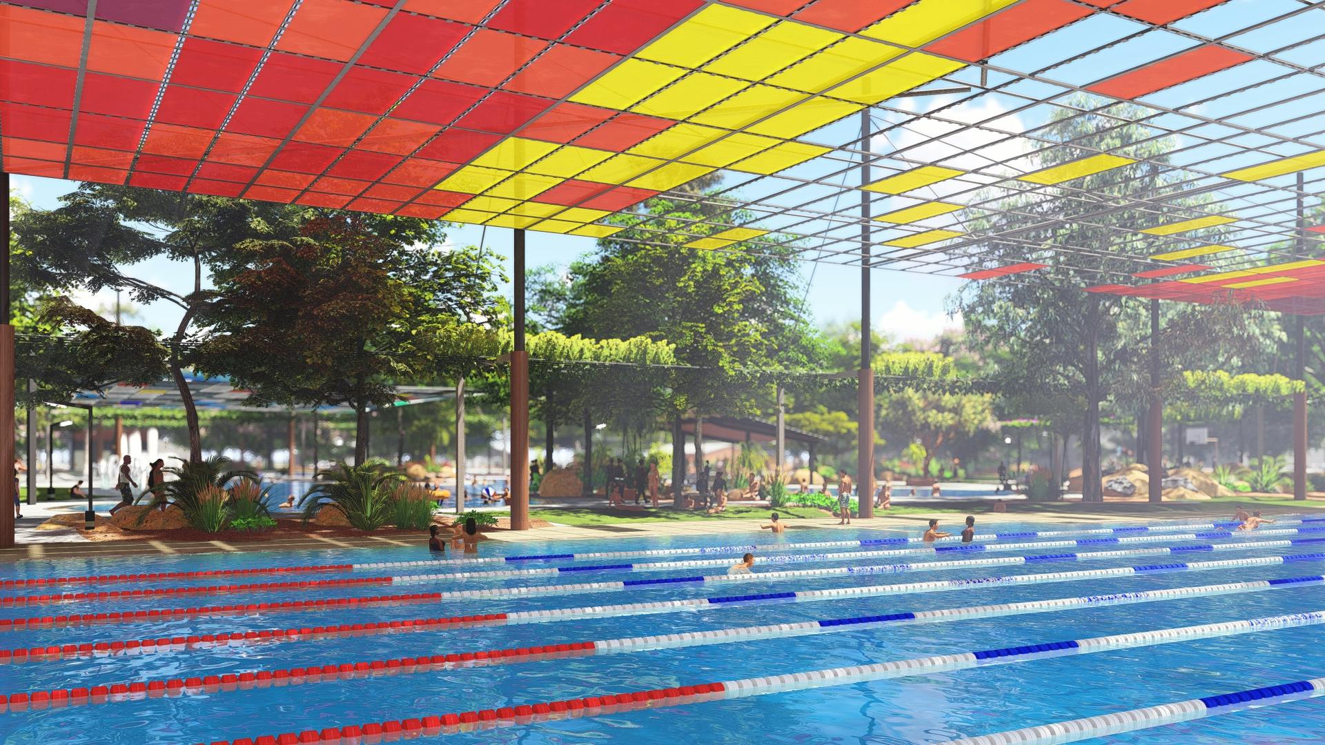 50 metre pool with shade