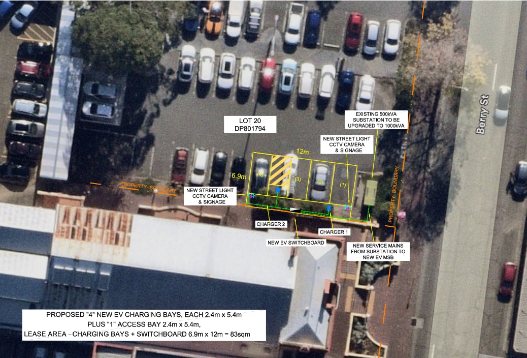 proposed location of NRMA EV charging station