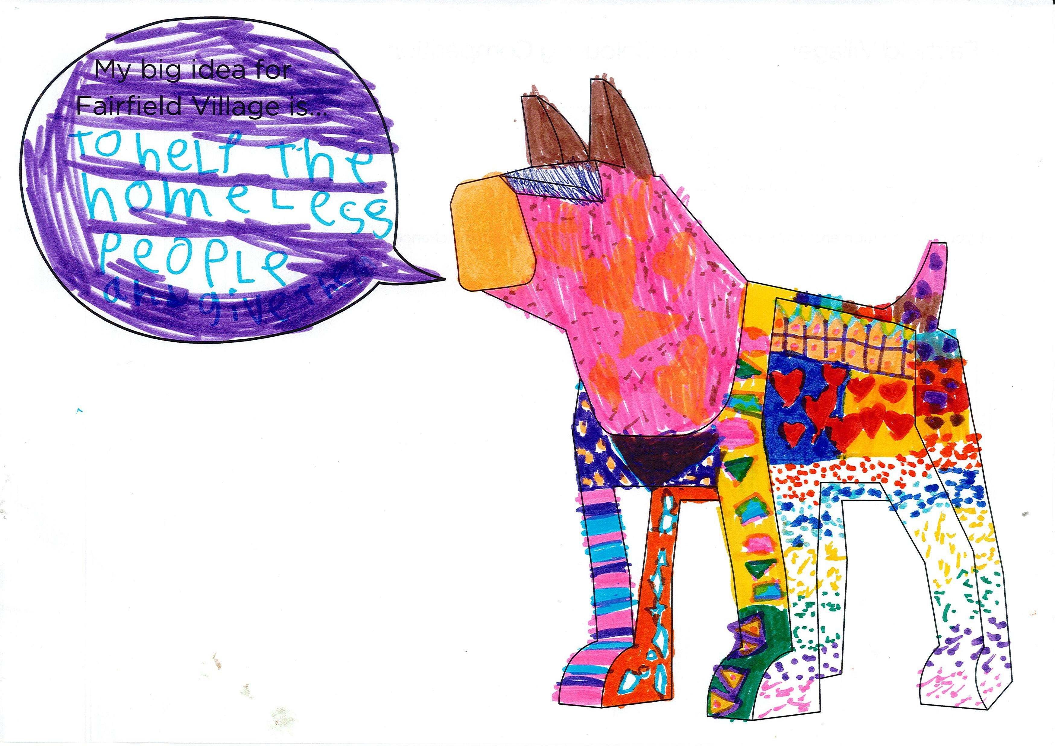 Winner in FIDO Ideas and Colouring Compeition, December 2016 - Lucy Age 6
