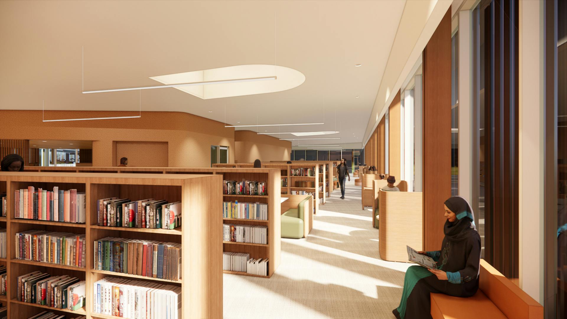 A view of the general library.