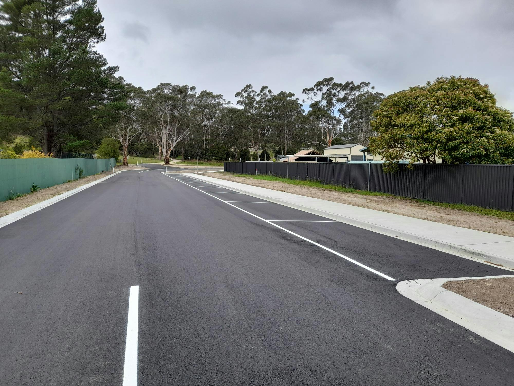 Completed carpark and road - 31 October 2023