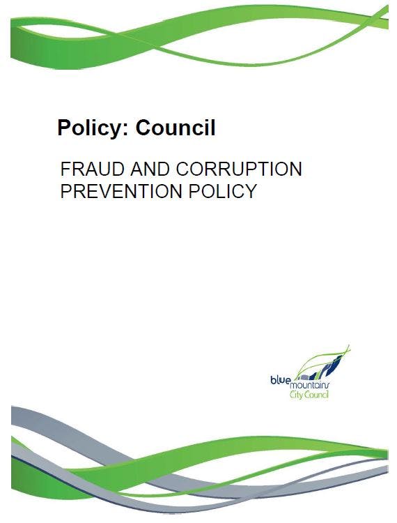 Fraud and Corruption Prevention Policy - Cover