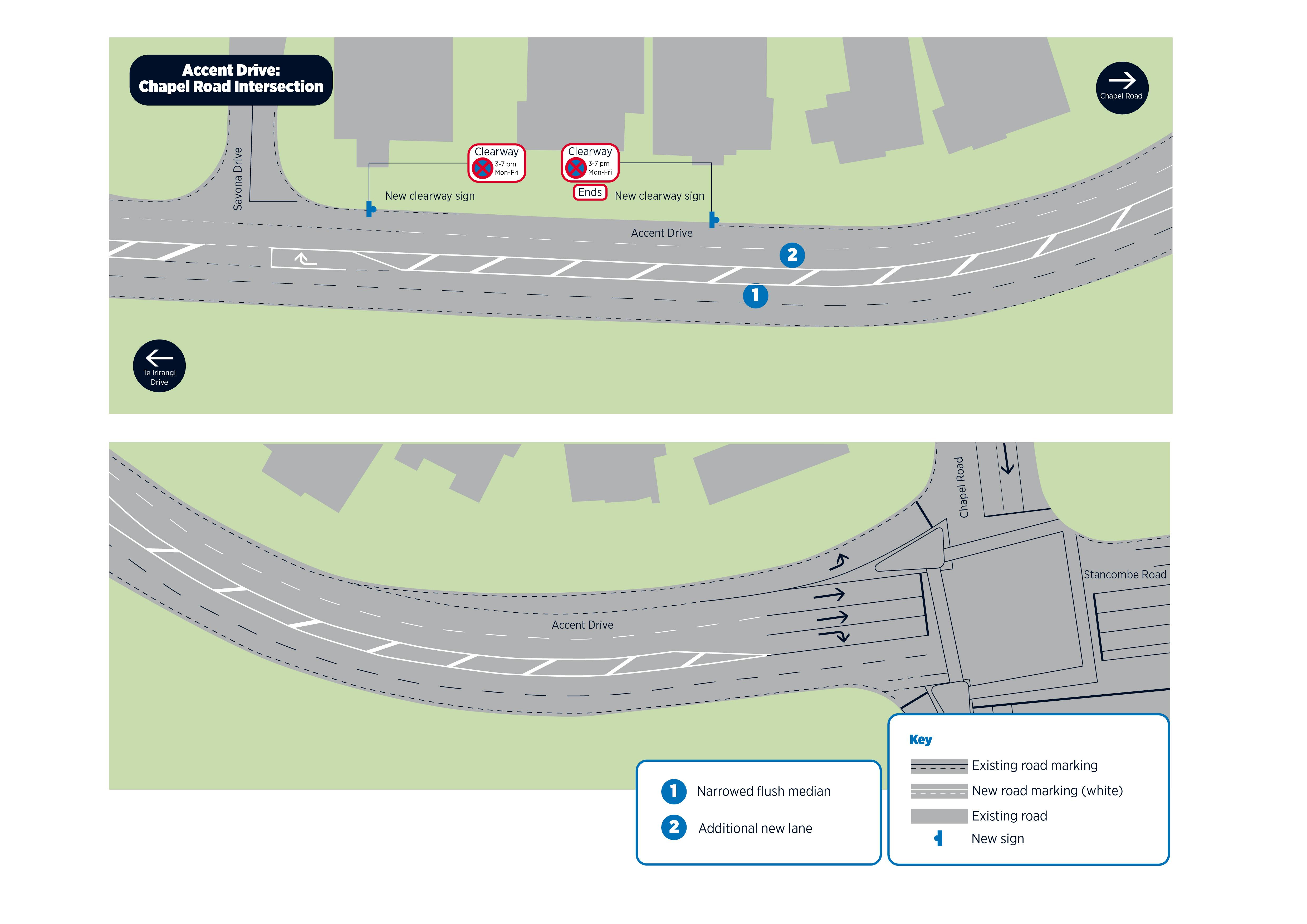 Accent drive: Chapel Road Intersection