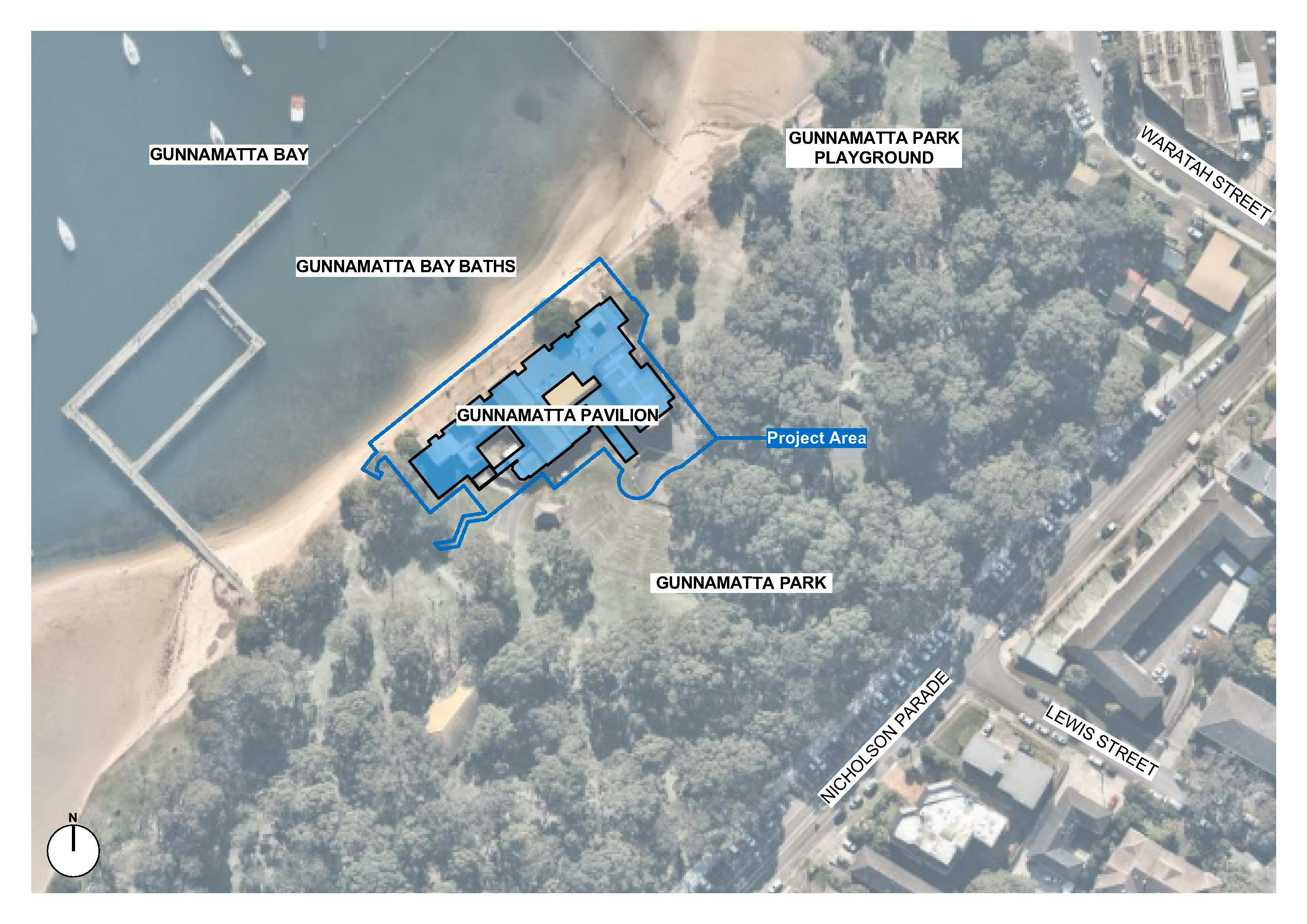 Gunnamatta Pavilion Project Area Map