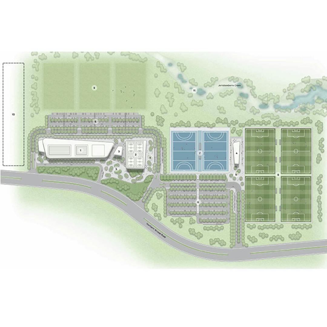 Site plan of the proposed Regional Sports Complex