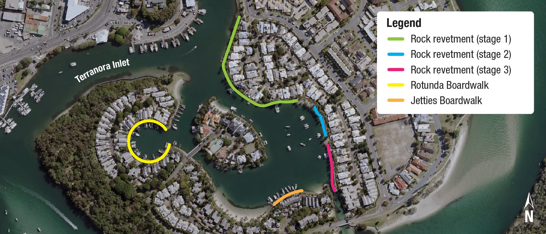 Anchorage Island Harbour works map and legend