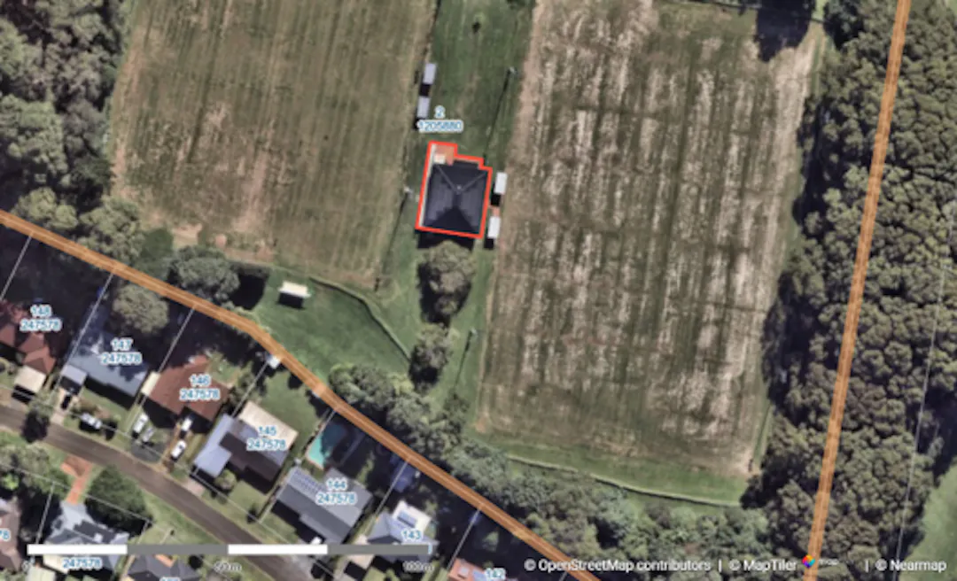 map showing section of land to be leased at 21 Alston Avenue, Alstonville