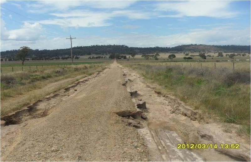Damaged in 2010 flood, this road was repaired in Jan '12