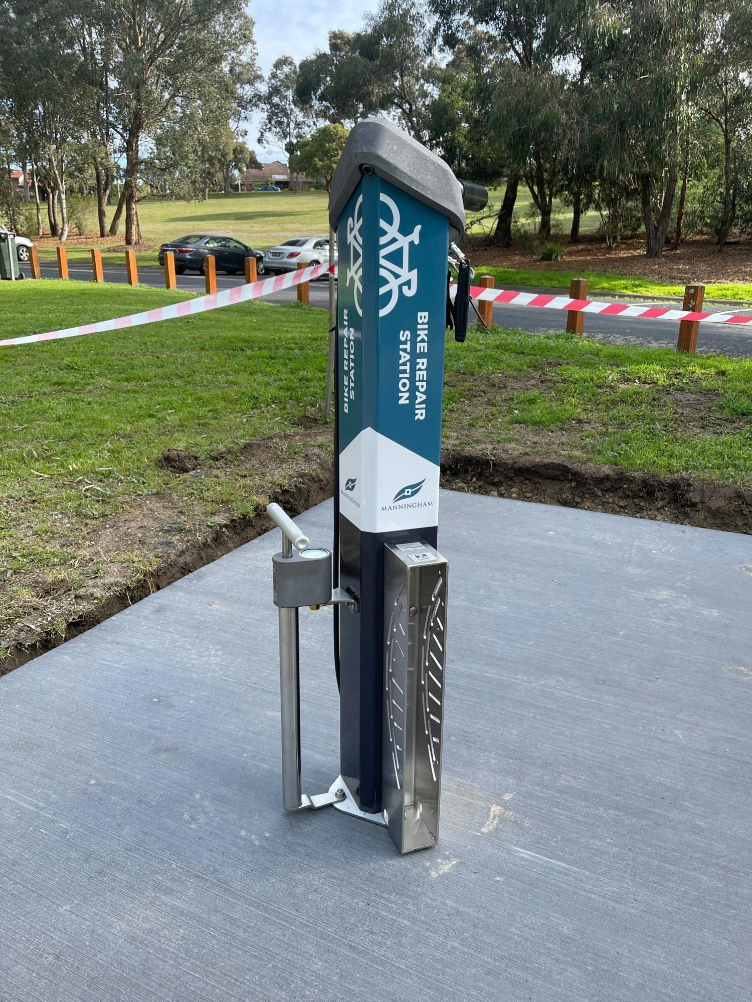 Bike repair station installed in July 2021
