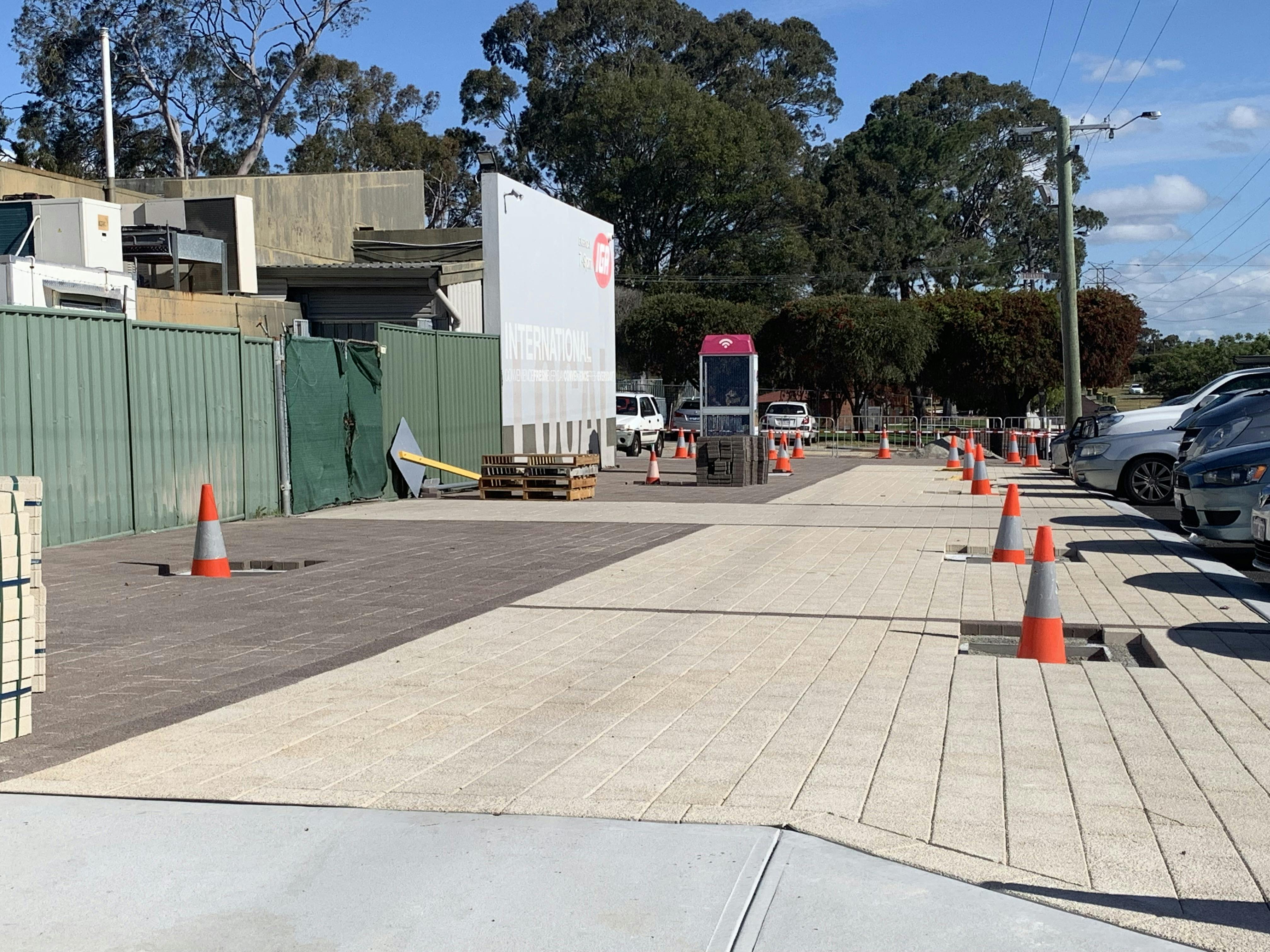10 New paving along retail area