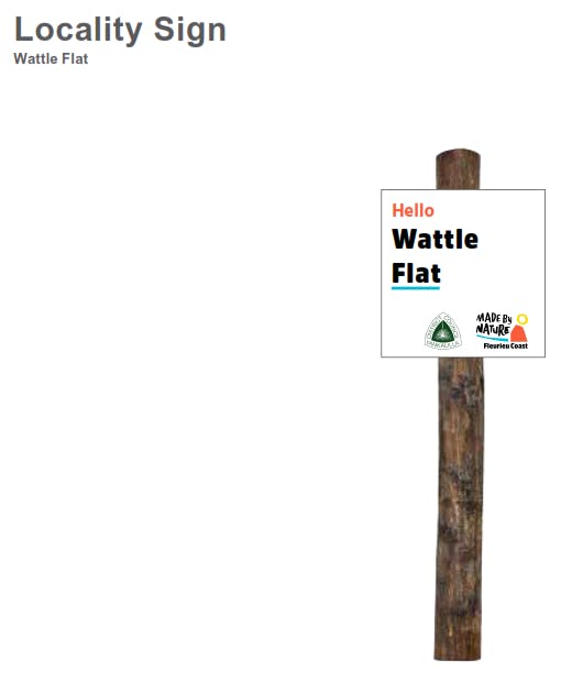 Wattle Flat sign Installed in 2017